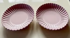H&M Home ピンク 輪花皿 2枚セットのサムネイル