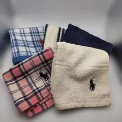 ◆3974 ラルフローレン　ハンカチ5点セット