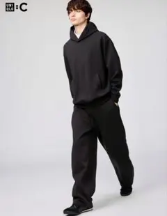 UNIQLOC スエットワイドパンツ　丈長め　新品未使用品　ブラック　Lサイズ