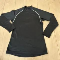 150 裏起毛　ブラック長袖　ハイネックアンダーシャツ　野球