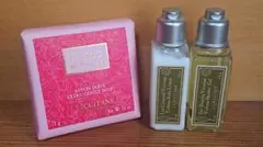 ロクシタン　ローズバスソープ、ヴァーベナ　ボディローション、シャワージェル