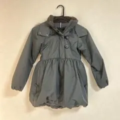 【値下げ！】グレー フード付き ファー付き　ダウンコート　130cm