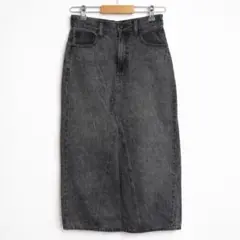 UNIQLO デニム ロングスカート スリット入り　S