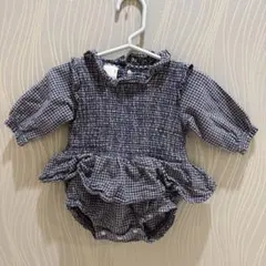 バースデイ MEPOUREN メポルン チェック柄　ロンパース 70cm 女の子