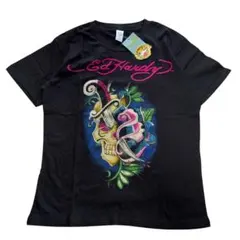 レア新品Ed Hardy 00s y2kスカルラインストーンカットソーTシャツ