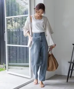 GLOBAL WORK GOODデニムバギーパンツ【ブルー・L】