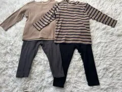 ベビー　無印良品　長袖長ズボン　90