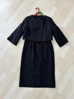 ブラックフォーマル タイトワンピース&ジャケット 七分袖 7号