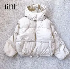 fifth フィフス 中綿ダウンショートコート (M) フード付き ベージュ
