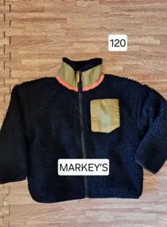 ボアフルジップジャケット 120cm~ 黒