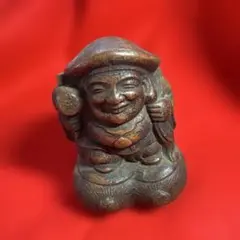 ⭕401 江戸時代末期 古備前焼 珍品 鯛に乗る恵比寿大黒様 高さ14cm 恵比寿大黒 （江戸時代） 【公式通販】