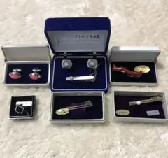 ラ*ん様 業者買取品！本物天然石等！ネクタイピン カフスボタン 6点セット