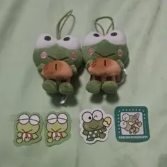 スシロー けろっぴ はぴだんぶい マスコット ぬいぐるみ ピック ステッカー