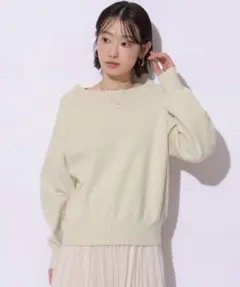 【美品】Mystrada ゆるラメオフショルニット イエロー