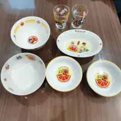 アンパンマン 食器セット ボウル グラス 6点