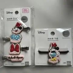 『ミニーマウス』前髪クリップ＆ヘアゴム 新品未開封 ディズニー