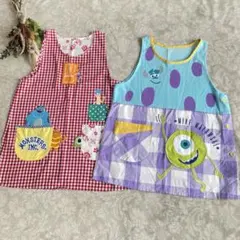 モンスターズインク　エプロン　保育士　２枚セット　サリー　マイク