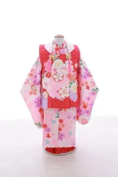 美品！花柄ピンク和装　七五三用
