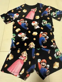 H&M 95〜100 マリオ　セットアップ　Tシャツ　ハーフパンツ　夏服　子供服