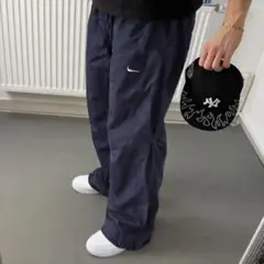 Nike nylon track pants navy y2k archive