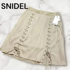 新品★スナイデル ベージュ レースアッププリーツスカート定価¥12000