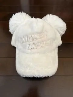 ディズニー ポンポンキャップ 白
