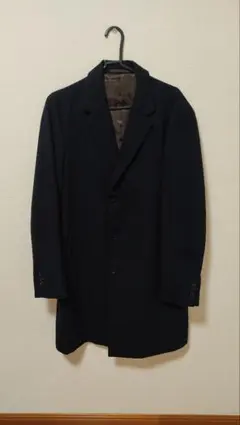 ■ロングコート■ネイビー テーラードジャケット