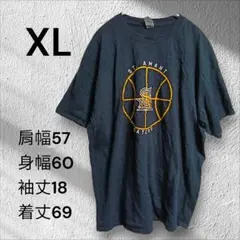 海外古着 Tシャツ ブラック ギルダン フロントプリント XL