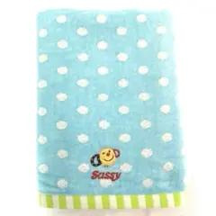 【新品未使用品】sassy サッシー バスタオル 水玉模様 湯上りタオル