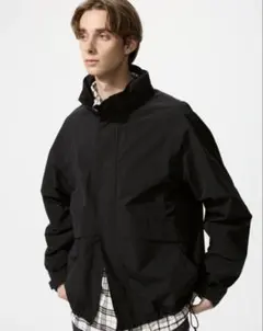 ユニクロ　ウィンドプルーフスタンドブルゾン　L ブラック