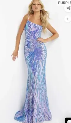 jovani パープルスパンコールミス•ミセスコンテストコンテストドレスのサムネイル