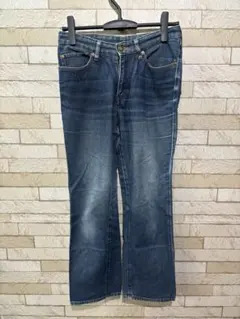 BOBSON ブーツカットデニム ダークブルー　A214