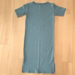 titivate 美品 M ロングワンピース 半袖 ワンピース リブ レディース