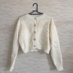 完売カラー　grl ハートジャガードニットカーディガン【at2107】