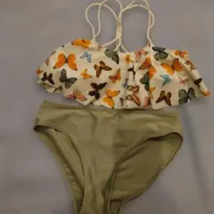 H＆M 蝶プリント セパレート水着 女の子用 150-160