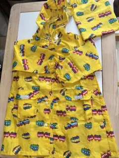 miki HOUSE 電車柄 フード付きレインコート S