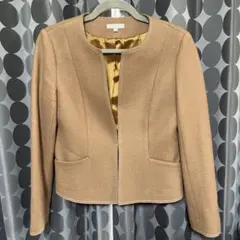 LESTERA ノーカラージャケット 38 ベージュ