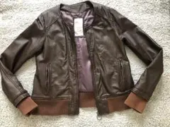 レザージャケット ノーカラージャケット