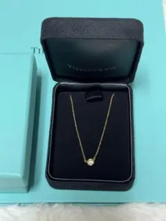 美品✨Tiffany バイザヤード ネックレス K18PG 0.24CT - メルカリ