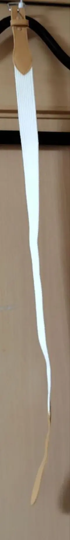 白いコットンレザーベルト