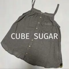 未使用　CUBE SUGAR キャミソール チュニック　チェック　黒　Mのサムネイル