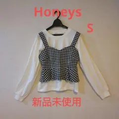 新品 C.O.L.Z.A ギンガムチェック ビスチェ付き 長袖トップス S