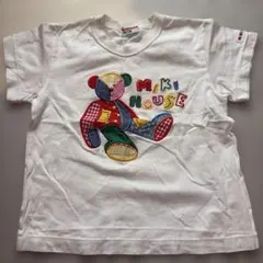ミキハウス 赤 クマ刺繍 半袖Tシャツ - メルカリ