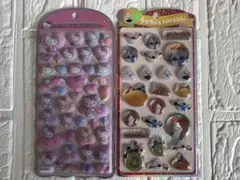 正規品ハローキティ & スンスン　コットンパフィー　シール　うるちゅる