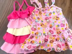 女の子水着2つセット（80、90）アンパンマン