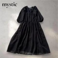 mystic ミステック ロングワンピース シアー ブラック ティアード