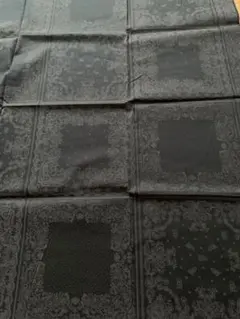ブロード　①ブラック×グレー　ペイズリー花柄