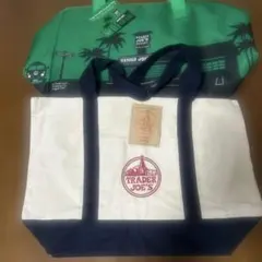 (新品未使用品)Trader Joe's クーラーバッグ緑(大)とトートバック