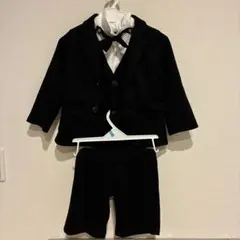 【ほぼ新品】キッズ フォーマル スーツ 100cm 黒 セットアップ