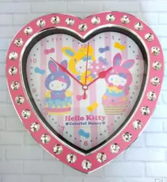 新品未使用　キティ　壁掛け時計　ハローキティ　サンリオ　キティグッズ　ハート型